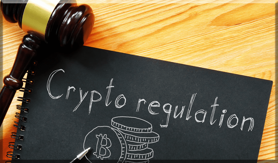 Afbeelding die de regelgeving rond Bitcoin illustreert, met symbolen van wetgeving en digitale valuta β CryptoJournaal